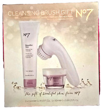 Boots No7 Cleansing Brush Beautiful Skin Cream Cleanser Gift Set