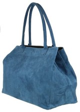 Expandable Italian Genuine Suede Leather Vera Pelle Shoulder Bag Top Handle