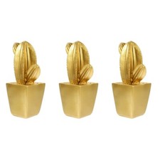 Set of 3 Cactus Ornament Resin