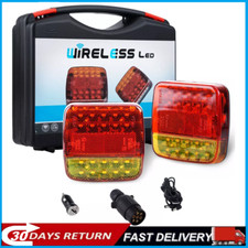 Wireless Led Rear Tail Lights Battery Operate USB Magnetic Tow Towing Trailer