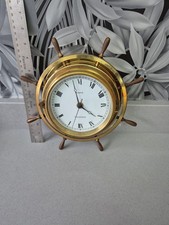 EURA STYLE BRASS Ships Clock