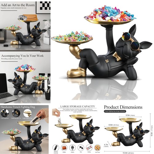 French bulldog statue - bulldog, statue,resin