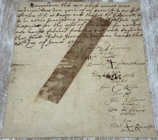 1714 Handwritten Memorandum Manuscript 18th c Payment Contract Multiple Signed