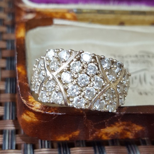 Pave style diamonique - pave, sterling
