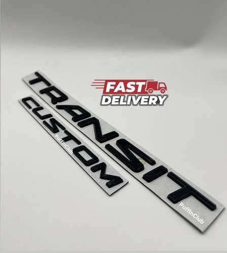 Transit custom black lettering - black,