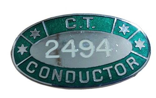Vintage bus conductor badge - vintage, badge**