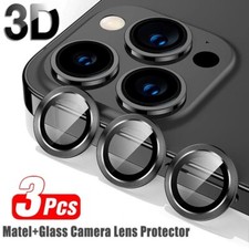 Camera Lens Protector for iPhone 12 13 14 15Pro Max Metal Ring Glass Lens Cover