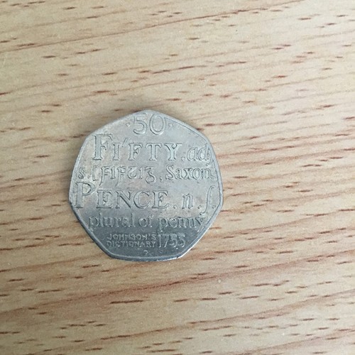 Johnsons dictionary 50p - dictionary,