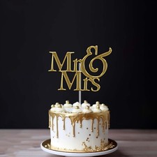 Mr and Mrs Cake Topper Acrylic