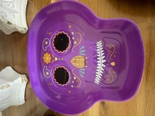 Purple Day of The Dead Style Sugar Skull Plastic Halloween Decor Tray