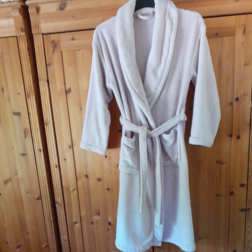 Soft fleece dressing gown - m&s,