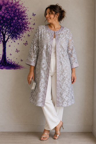 Floral lace kimono wedding - floral,