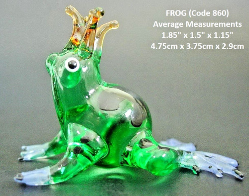 Glass frog toad home decor - toad,