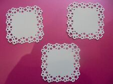 12 X  WHITE CARD SQUARES WITH