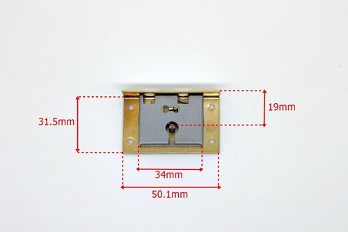Brass box lock set - brass,