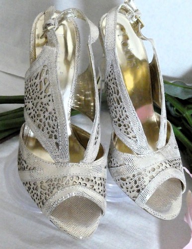 Lotus gold shimmer open toe - lotus,