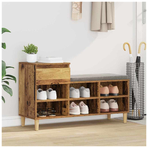 Shoe storage bench old wood - shoe,