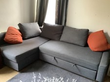 IKEA Friheten Reversible Corner Double Sofa Bed in Skiftebo Grey with storage