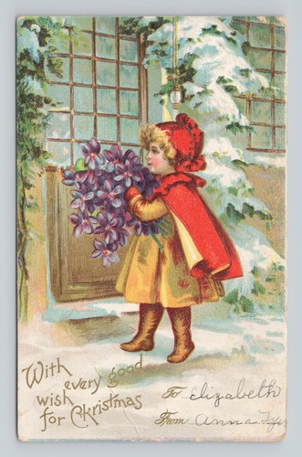 Vintage christmas postcard - vintage,