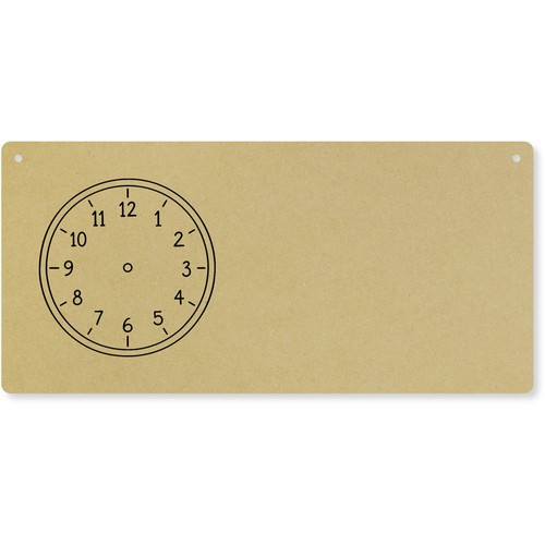 Clock face outline door - 'clock,