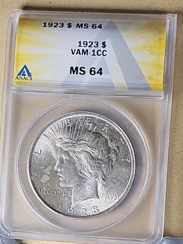 1923 peace dollar vam 1cc - 1923, ms64