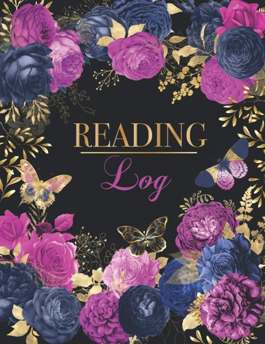 Reading log floral - reading, log: