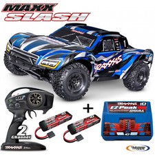 Traxxas TRX102076 Maxx-Slash 6S 4x4 Blue 1/8 Set 2x 5000 Lipo 3S Dual Charger