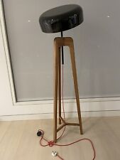 Porada Pileo Alta Floor Lamp Walnut/ shiny black shade，unbalanced lampshade 