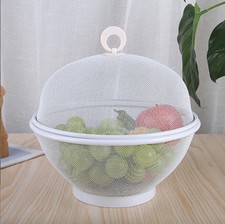 Fruit Fly Proof Fruit Bowl, Large Capacity Mesh Fruit Basket with Lid Cover Hot