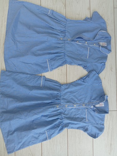 Girls blue gingham - blue,