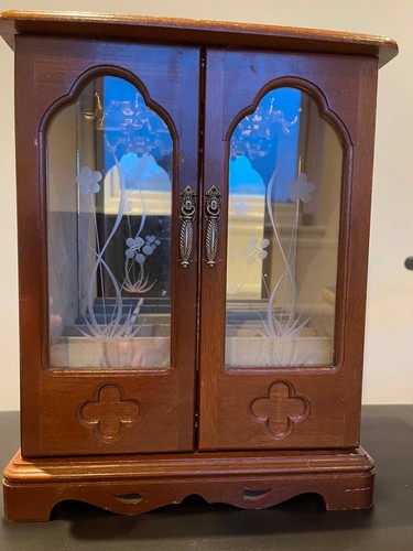 Wooden jewellery box - wooden, armoire