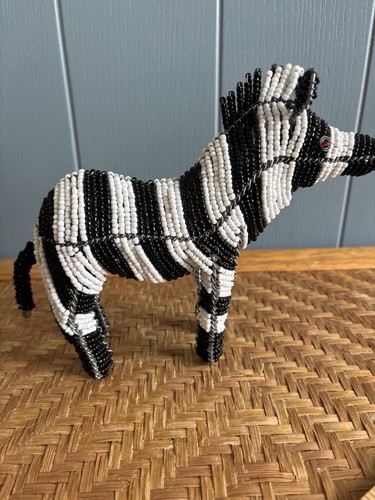 Zebra beaded hand - zebra, crafted