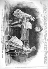 Original Old Antique Print