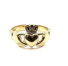 9ct gold men claddagh - gold,