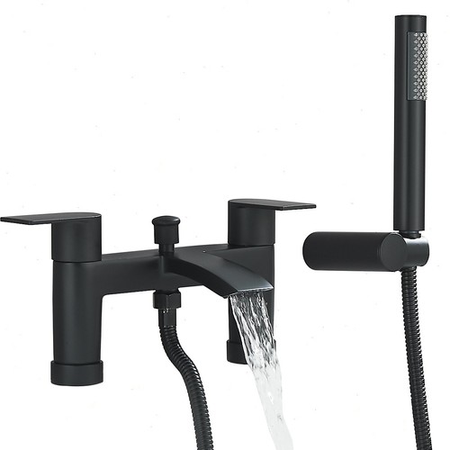 Black bathroom shower mixer - shower,