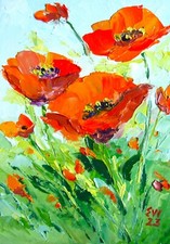 Poppies Original Oil Painting