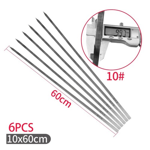 6pcs 60cm metal skewers - 6pcs, x