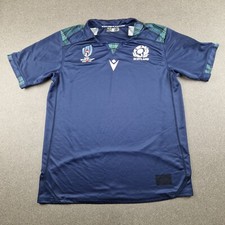 Scotland Rugby Shirt Mens Extra Large Blue Limited Edition RWC 2019 Macron