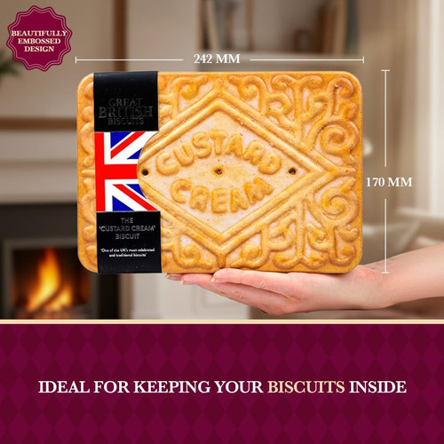 Giant custard cream biscuits - cream,