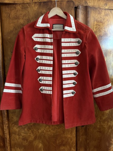Gucci red leather jacket - red,