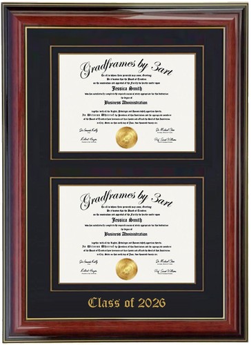 Double diploma frame - diploma,
