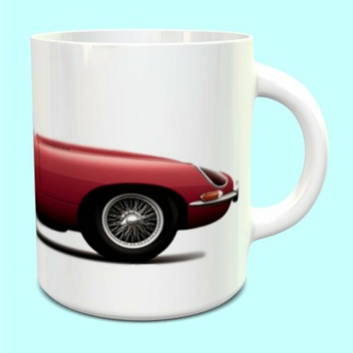 Jaguar type hard top mug - top, in