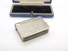 Silver Plated Book Form Propelling Vesta Case Antique c1920 Art Deco
