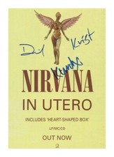 NIRVANA ENTIRE GROUP AUTOGRAPHED SIGNED A4 POSTER PHOTO PRINT