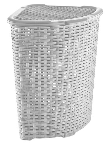 Corner plastic laundry basket - plastic,