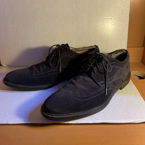Black brogue suede - suede, shoes