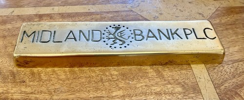 Rare solid brass midland bank - midland,