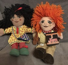 Rosie & Jim Rag Dolls Vintage Michael Stanfield Ltd With Original Bags 12” Rare