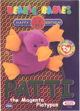 TY Beanie Babies BBOC Card -