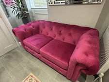 DFS Chesterfield Velvet Sofa